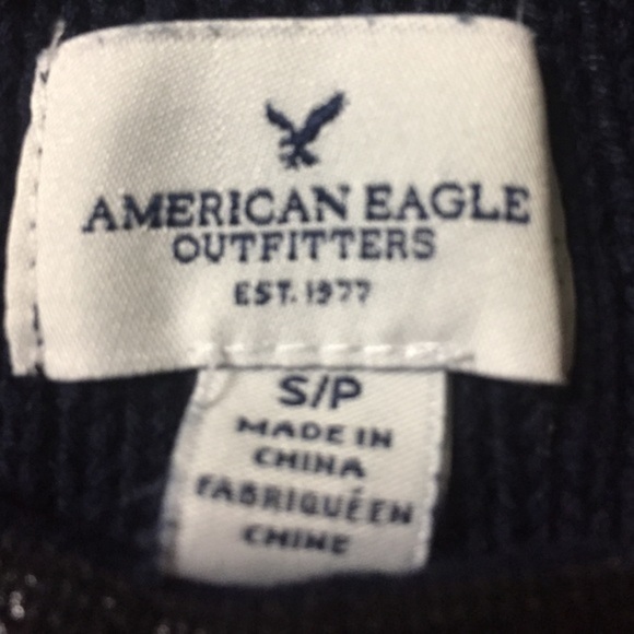 American Eagle Navy Shimmer Sweater - Picture 2 of 3